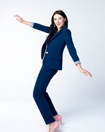 Komplet garnitur damski Deep Blue z dresówki S/L, missAmiss