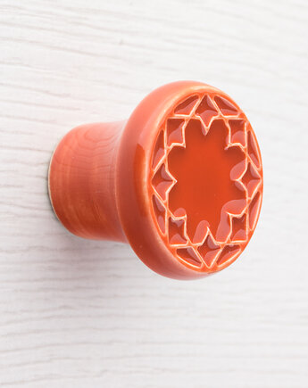 Gałka do mebli pomarańczowo-brązowa, wz.3, pracowniazona
