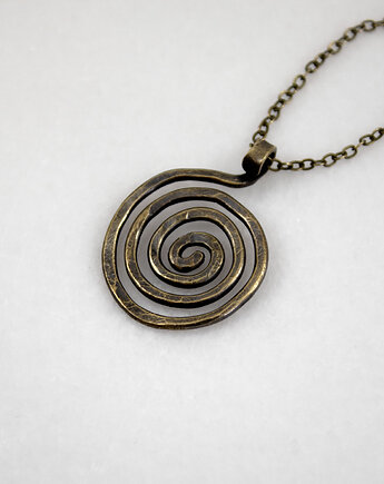 Spiralny - mosiężny wisior, Caltha