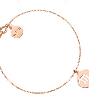 Bransoletka z zodiakiem Skorpiona z różowego złota, SOTHO