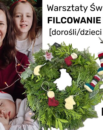 FILCOWANE ozdoby świąteczne z wełny dla dorosłych i dzieci 7-14 lat, OPLOTKI