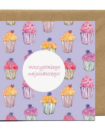 Kartka urodzinowa Muffinki, JuliArt