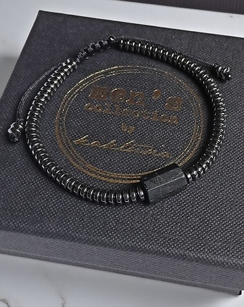 TURMALIN & hematyt : bransoletka regulowana ONE SIZE, kaktusia