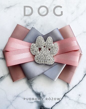 Kolekcja DOG Brosza z łapką wysadzaną kryształkami New, Pudrowy Różowy