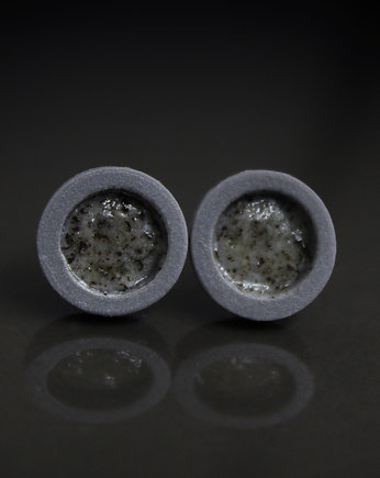 APIS /stal chirurgiczna/kolczyki porcelanowe 11mm UNIKAT, Magda Łysiak