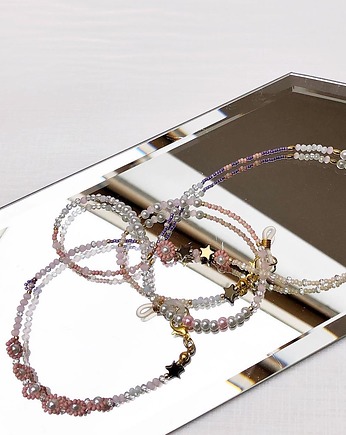 4w1 różowy choker z kwiatkami, Luna by Sisters