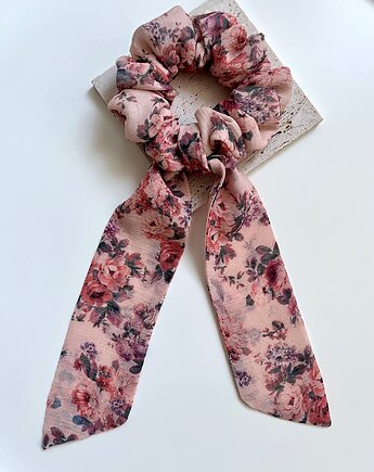 Gumka do włosów Flower Scrunchie z odwiązywaną szarfą, Volie Line