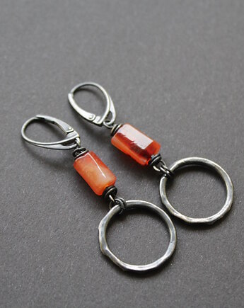 Kolczyki Ognisty Karneol, fado