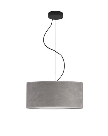 Nowoczesna lampa wisząca do salonu w kolorze szarym HAJFA VELUR fi 40, LYSNE