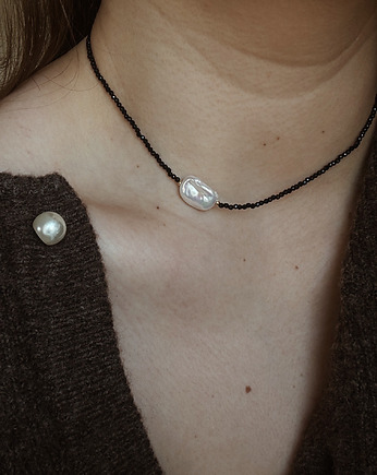 Naszyjnik Onyks z perłą, Chmolowska Jewellery