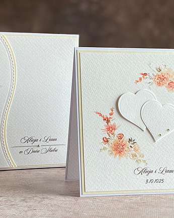 Elegancka kartka ślubna w pudełku z kopertą na prezent - WEDDING CHARM, WA 51, Anna Art and Crafts