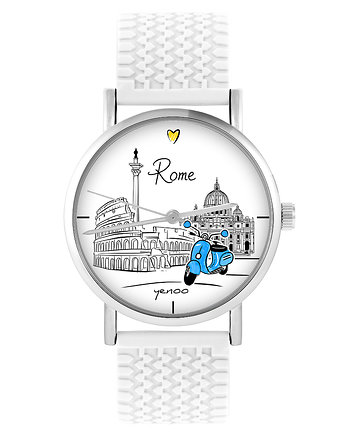 Zegarek - Rzym - silikonowy, biały, yenoo