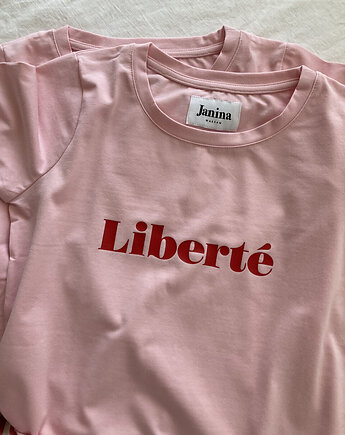 Koszulka Liberte - różowa, Janina Warsaw