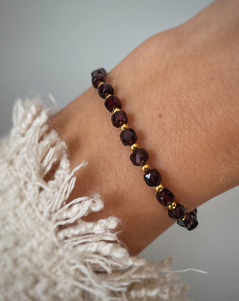 Bransoletka na gumce granat, Bring Biżuteria