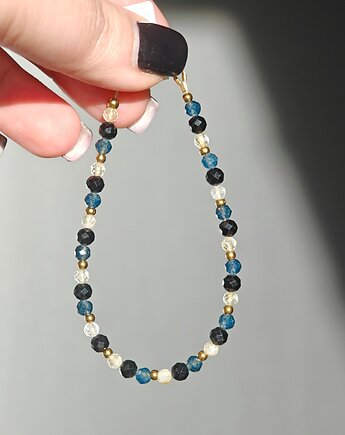 Bransoletka szafir cytryn turmalin, NESSING handmade