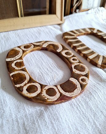 Ramki ceramiczne dekoracje ścienna, Wooden Love