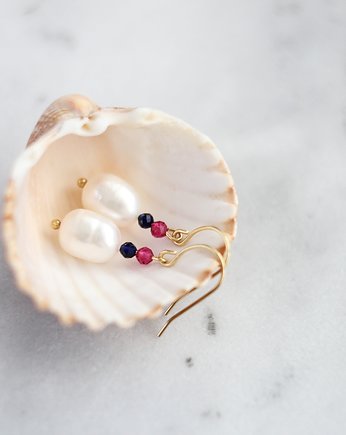 Cilla Pearl Earrings, Le Boho Bleu