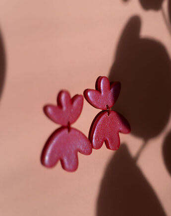 Wiszące kolczyki  TULIPANY, Dwie Gliny