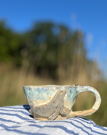 Ręcznie robiona duża filiżanka z foczką, ceramic bubble