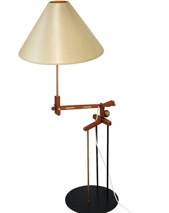 Lampa podłogowa Patyczak, regulowana, vintage, lata 70., Relikt design