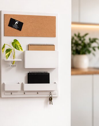 Organizer - 45x63 cm, drewniany, na ścianę, Silva Drewniane Dekoracje
