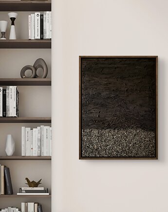 "Materia w czerni" nowoczesny obraz abstrakcyjny, p.art.able Paulina Jaroszewska