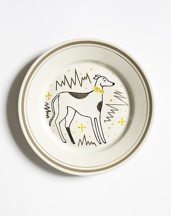 Talerz na ścianę - charcik, EMPE artstudio