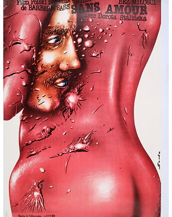 Plakat do filmu BEZ MIŁOŚCI (Without love), aut. Romuald Socha, 1980 r, RiskyWalls