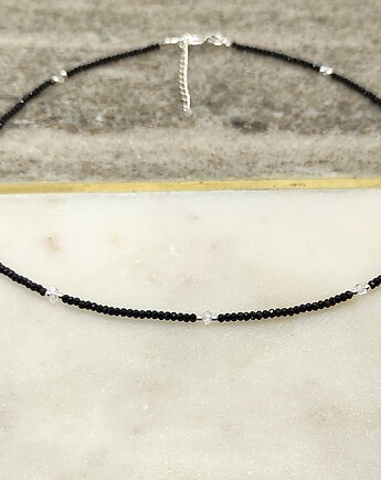 Naszyjnik - obróżka, z diamencikami, Studio Gazela