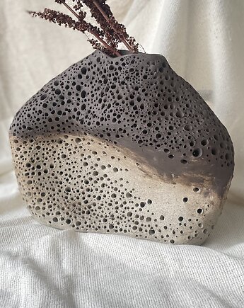 Rzeźbiarski Wazon Ceramiczny  Porowata Forma  Wabi-Sabi  Ręcznie Lepiony, Vanya.arte
