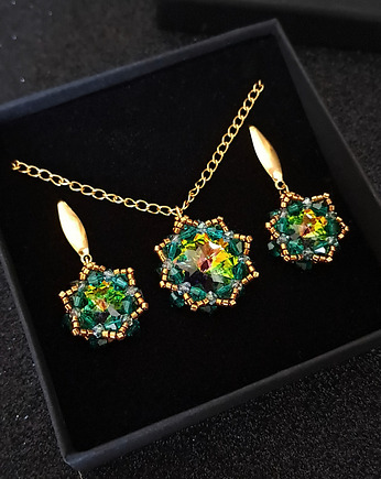 Zestaw Biżuterii "Vitrail Maxima" - Naszyjnik i Kolczyki, STAGHORN