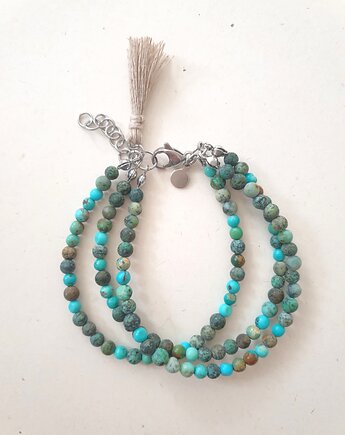 Bransoletka TRIO turkusy