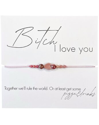Bi.ch I love you Bransoletka z kamieni naturalnych Sodalit, Rodonit, Rodochrozyt, karolina kosior