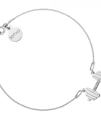 Srebrna bransoletka sztanga I CAN BE STRONGER, SOTHO