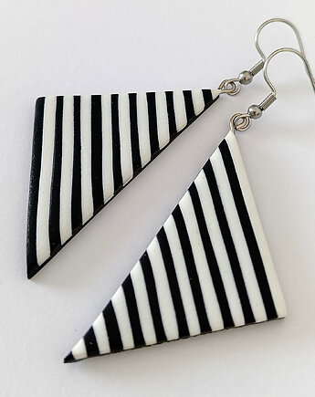 Kolczyki trójkątne w paski, OMIFIMO