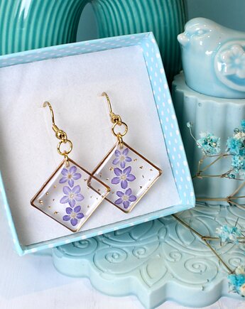 Kolczyki romby niezapominajki, Mintique