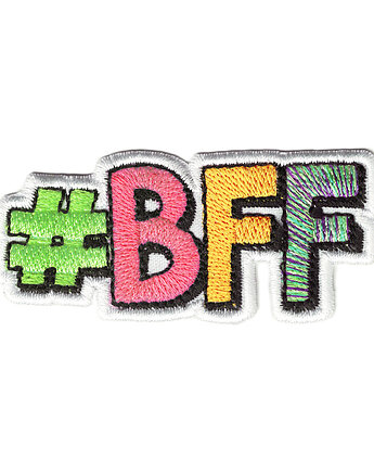 Naszywka naprasowanka #BFF termoprzylepna haftowana 8,5x3,8m, Wyszywane
