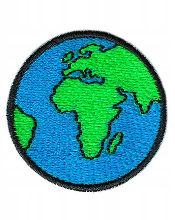 Naszywka naprasowanka ZIEMIA termoprzylepna haft dla dzieci 4,6cm, Wyszywane
