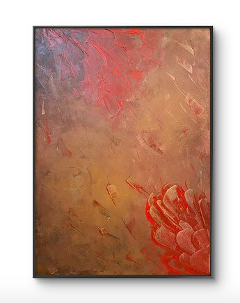 Walka żywiołów / 50x70 cm Magda Kubiak obraz strukturalny, pachamama ceramics