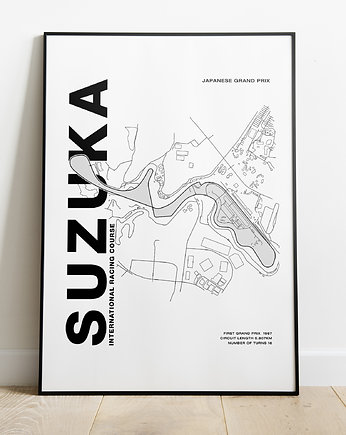 Plakat Tory wyścigowe - Suzuka, Peszkowski Graphic