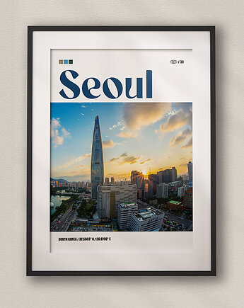 Minimalistyczny plakat Seul Korea Południowa, DAPIDOKA