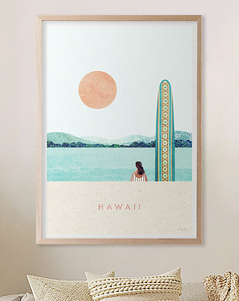 Plakat Hawaje - surfing, minimalmill