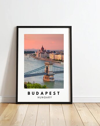 PLAKAT travel poster  Budapeszt zdjęcie personalizacja Węgry, black dot studio