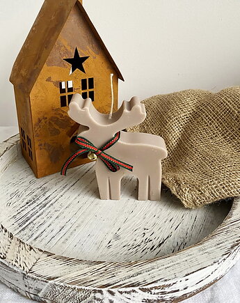 Świeca ekologiczna sojowa dekoracyjna "Renifer " 100x85mm, Coccola JEWELLERY