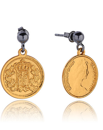 Kolczyki złote Royal Coin Earrings in Gold, Joccos Design