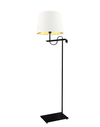 Srebrna lampa stojąca do biura BATA GOLD, LYSNE