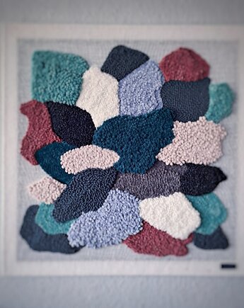 Obraz punch needle abstrakcja, PUCHAKI