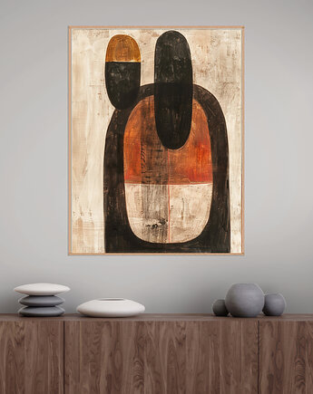 Geometria natury - Plakat, druk - Minimalizm, Boho, Loft #94, Black Sapphire Art