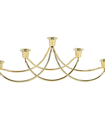 Świecznik Georg Jensen, metal w złotym wykończeniu, Dania, lata 70., Przetwory design