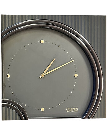 Ładny zegar ścienny Hollywood Regency Citizen, Made in Japan, lata 80., Good Old Things